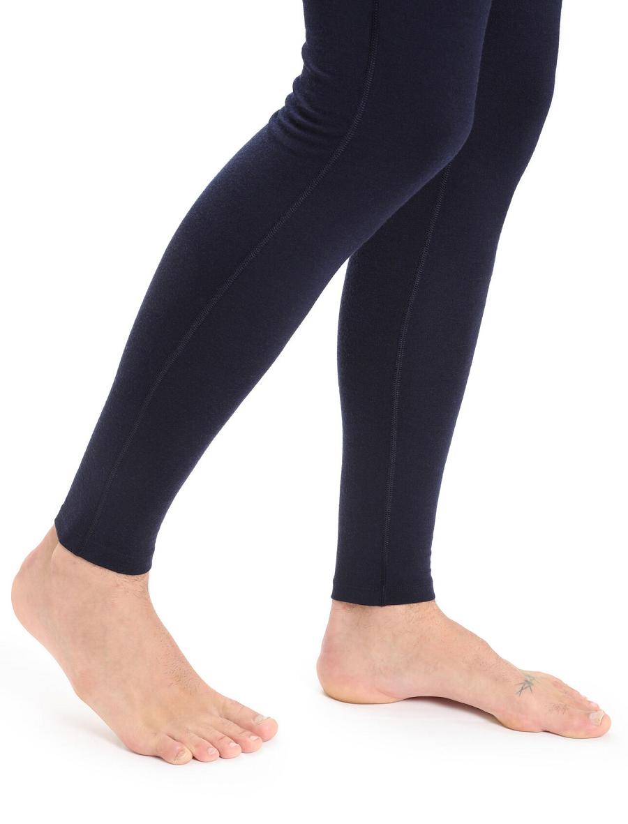 Midnight Navy Icebreaker Merino 200 Oasis with Fly Men's Leggings | AU 1132WNBY